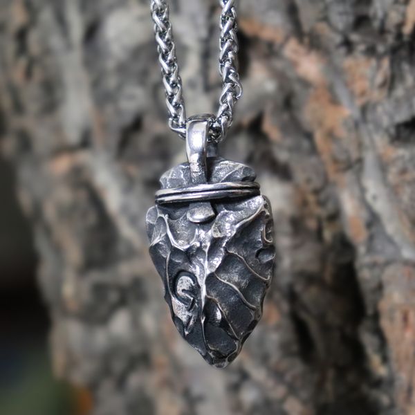 men viking original rune stone arrow stainless steel pendant necklace vintage nordic warrior jewelry, Silver
men viking original rune stone arrow stainless steel pendant necklace vintage nordic warrior jewelry, Silver