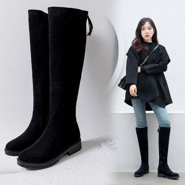 women winter shoes winter boots mesh solid color conventional chunky-heel knee high boots womens shoes flock flat with zip tpr, Black
women winter shoes winter boots mesh solid color conventional chunky-heel knee high boots womens shoes flock flat with zip tpr, Black