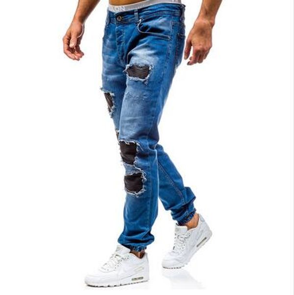 men jeans winter stretch jeans denim ripped patchwork casual pants feet warm pants hip hop dance denim jeans, Blue
men jeans winter stretch jeans denim ripped patchwork casual pants feet warm pants hip hop dance denim jeans, Blue