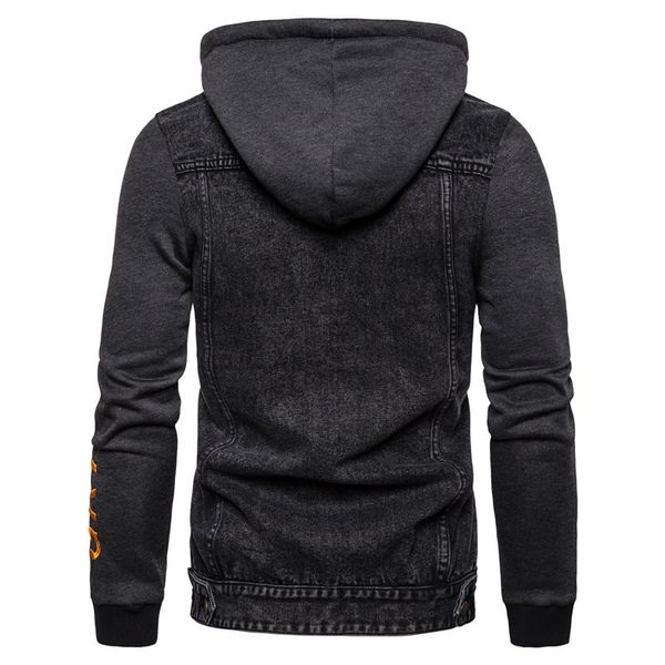 the new cross-border trade men's casual denim jacket sleeve stitching slim motorcycle jacket hooded jacket denim shirt, Black;brown
the new cross-border trade men's casual denim jacket sleeve stitching slim motorcycle jacket hooded jacket denim shirt, Black;brown