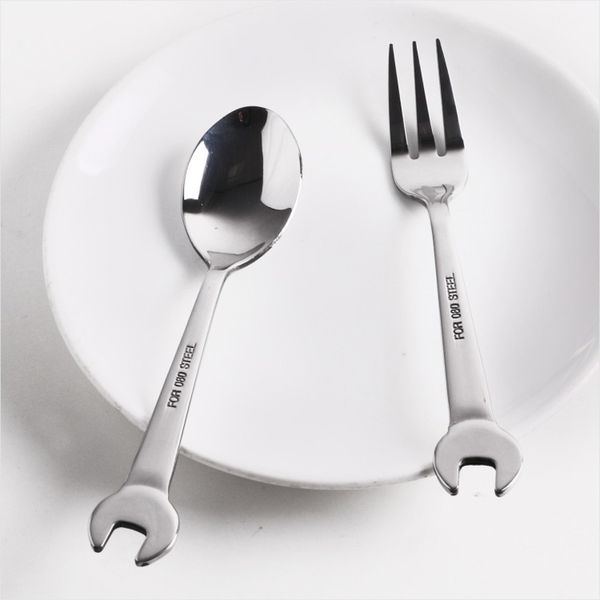 creative wrench shaped spoon fork home kitchen stainless steel tableware fruit dessrt salad forks cutlery
creative wrench shaped spoon fork home kitchen stainless steel tableware fruit dessrt salad forks cutlery
