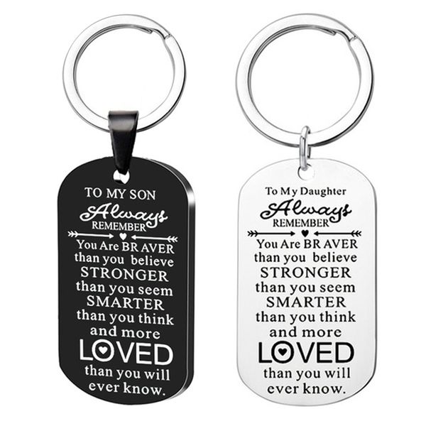 stainless steel family jewelry to my son daughter keychain lettering dog brand pendant keychains, Silver
stainless steel family jewelry to my son daughter keychain lettering dog brand pendant keychains, Silver