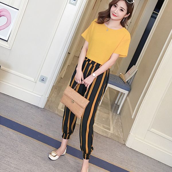 striped chiffon plus size 5xl elastic waist pants set feminina fashion office work trousers suit set elegant women's suit, Gray
striped chiffon plus size 5xl elastic waist pants set feminina fashion office work trousers suit set elegant women's suit, Gray