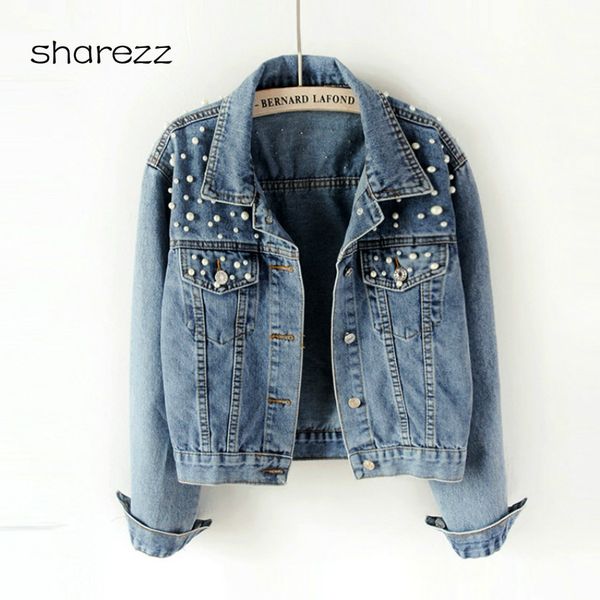 women coats and denim jackets spring pearl beading 5xl casual jeans bomber jacket long sleeve denim coat korean plus size, Black;brown
women coats and denim jackets spring pearl beading 5xl casual jeans bomber jacket long sleeve denim coat korean plus size, Black;brown