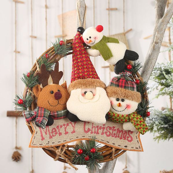 fine workmanship christmas decorations snowman elk rattan circle pendant hanging ornament
fine workmanship christmas decorations snowman elk rattan circle pendant hanging ornament