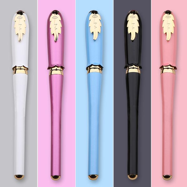 creative design leaf gold clip cute rollerball pen black ink refill sign pens the business office christmas gift for friend, Blue;orange
creative design leaf gold clip cute rollerball pen black ink refill sign pens the business office christmas gift for friend, Blue;orange