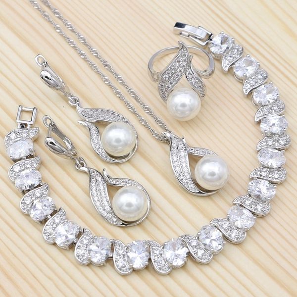 fire 925 silver jewelry white imitation pearl cubic zirconia jewelry set for women bracelet/earrings/ring/pendant/necklace chain j190704
fire 925 silver jewelry white imitation pearl cubic zirconia jewelry set for women bracelet/earrings/ring/pendant/necklace chain j190704