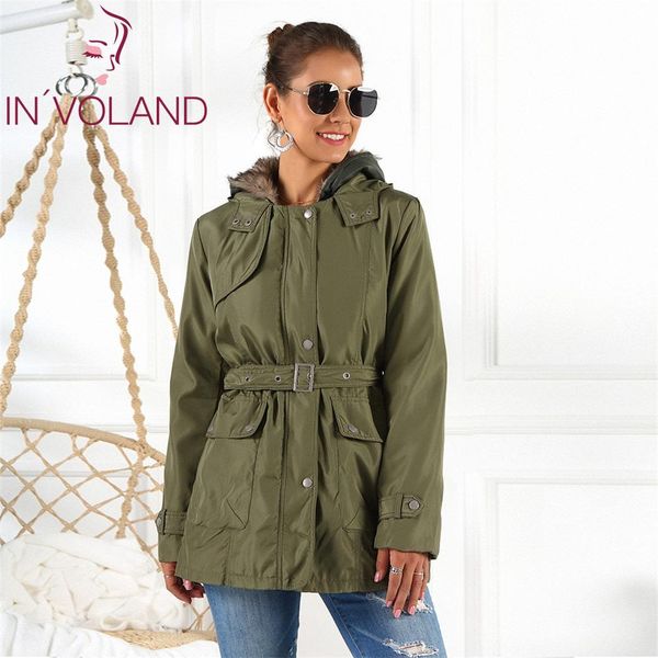 women solid hooded coat plus size casual autumn winter long sleeve solid loose outwear with belt pockets slim female coats, Black
women solid hooded coat plus size casual autumn winter long sleeve solid loose outwear with belt pockets slim female coats, Black