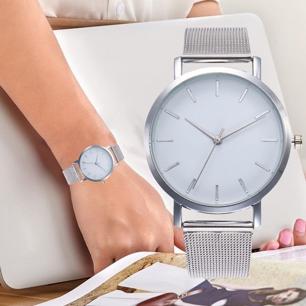 women watches luxury stainless steel mesh belt watch selling minimalist style dress ladies quartz wrist watches clock reloj, Slivery;brown
women watches luxury stainless steel mesh belt watch selling minimalist style dress ladies quartz wrist watches clock reloj, Slivery;brown
