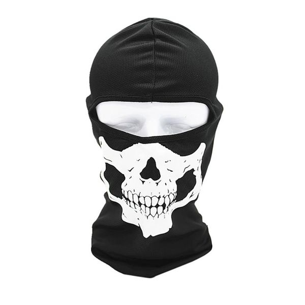 klv tactical motorcycle cycling hunting outdoor ski face mask helmet magic ghost skull skeleton bicycle head scarf tactical #@%, Black