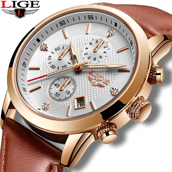 2020 lige watch men sport chronograph quartz clock mens watches leather diamond dial business waterproof watch relogio masculino, Slivery;brown
2020 lige watch men sport chronograph quartz clock mens watches leather diamond dial business waterproof watch relogio masculino, Slivery;brown