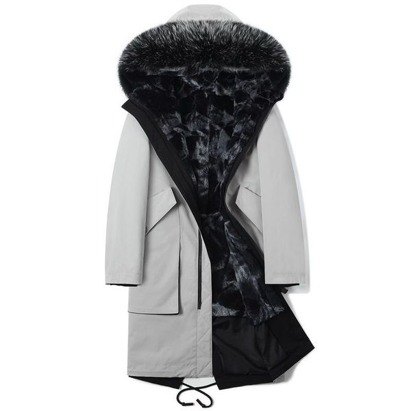 mens shearling fur coat 2019 winter long parka windbreaker jacket real raccoon fur hooded outerwear overcoat snow wear thickening warm, Black
mens shearling fur coat 2019 winter long parka windbreaker jacket real raccoon fur hooded outerwear overcoat snow wear thickening warm, Black