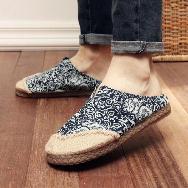 canvas shoes casual men handmade half slippers breathable soft male flats linen fashion mens sandals lazy cotton fabric slippers, Black
canvas shoes casual men handmade half slippers breathable soft male flats linen fashion mens sandals lazy cotton fabric slippers, Black