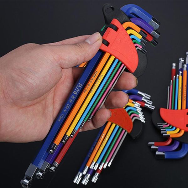 9pcs 1.5mm - 10mm color coded ball-end hexagon allen key wrench tools set ball end spanner screwdriver set tool kit
9pcs 1.5mm - 10mm color coded ball-end hexagon allen key wrench tools set ball end spanner screwdriver set tool kit