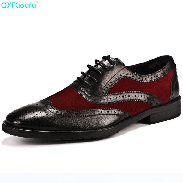 qyfcioufu carving men dress shoes quality men oxford shoes lace-up brand formal genuine leather formal brogue, Black
qyfcioufu carving men dress shoes quality men oxford shoes lace-up brand formal genuine leather formal brogue, Black