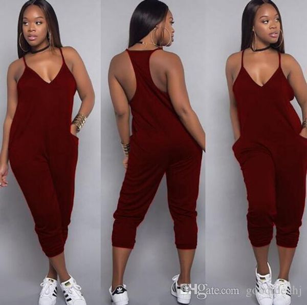 fashion designer women jumpsuits rompers a variety of colors casual jumpsuits european american trend tights large size womens clothing, Black;white
fashion designer women jumpsuits rompers a variety of colors casual jumpsuits european american trend tights large size womens clothing, Black;white