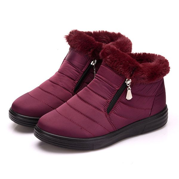 women's snow boots warm short fur winter ankle boots plus size platform ladies zip shoes female comfortable shoes botas mujer, Black
women's snow boots warm short fur winter ankle boots plus size platform ladies zip shoes female comfortable shoes botas mujer, Black