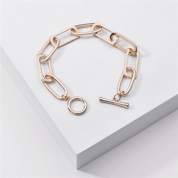 b2349 zwpon silver color link chain toggle punk bracelets for women minimalism brand jewelry rectangle chain bracelets, Golden;silver
b2349 zwpon silver color link chain toggle punk bracelets for women minimalism brand jewelry rectangle chain bracelets, Golden;silver