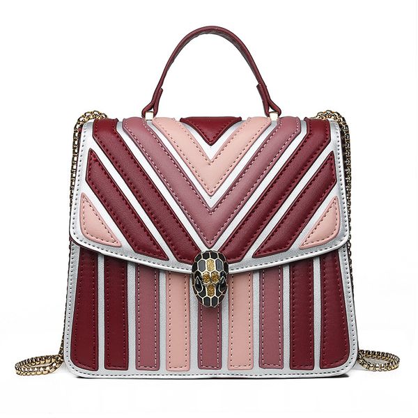 new splicing large capacity fashion women bag famous designer serpentine color contrast females shoulder bags versatile handbag
new splicing large capacity fashion women bag famous designer serpentine color contrast females shoulder bags versatile handbag