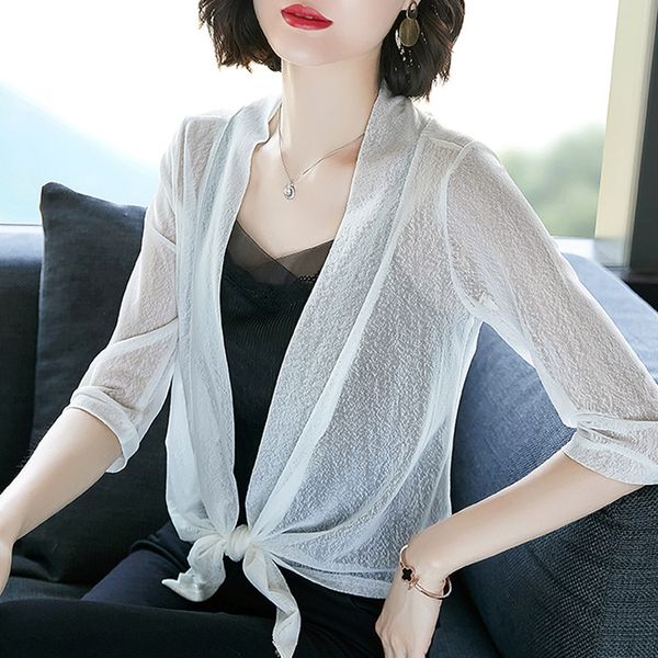 blusas mujer de moda 2020 summer blouse women v-neck cardigan chiffon blouse shirt 3xl 4xl plus size women blusa d09, White
blusas mujer de moda 2020 summer blouse women v-neck cardigan chiffon blouse shirt 3xl 4xl plus size women blusa d09, White