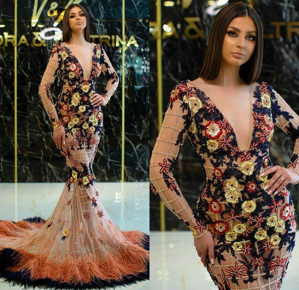 luxury feather mermaid evening dresses long sleeve beaded lace appliqued prom dress saudi arabia party dress robe de soiree, Black;red
luxury feather mermaid evening dresses long sleeve beaded lace appliqued prom dress saudi arabia party dress robe de soiree, Black;red