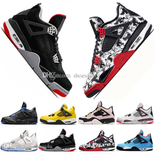 with box discount bred 4 iv 4s what the cactus jack laser wings mens basketball shoes eminem pale citron men sports designer sneakers