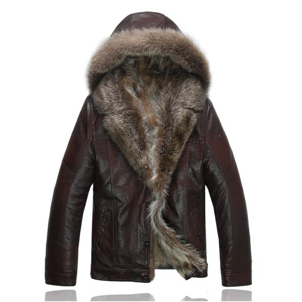 mens leather jacket real raccoon fur coats winter clothing shearling thicken warm overcoats snow clothes windbreaker luxury, Black
mens leather jacket real raccoon fur coats winter clothing shearling thicken warm overcoats snow clothes windbreaker luxury, Black