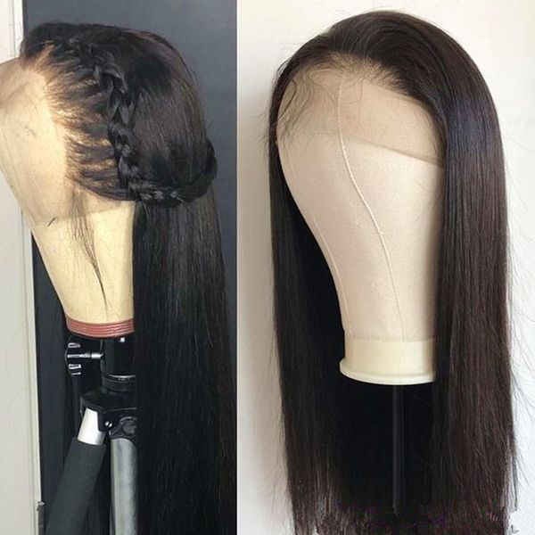 straight glueless full lace wig brazilian virign human lace front wig light yaki wigs with baby hair for women, Black
straight glueless full lace wig brazilian virign human lace front wig light yaki wigs with baby hair for women, Black