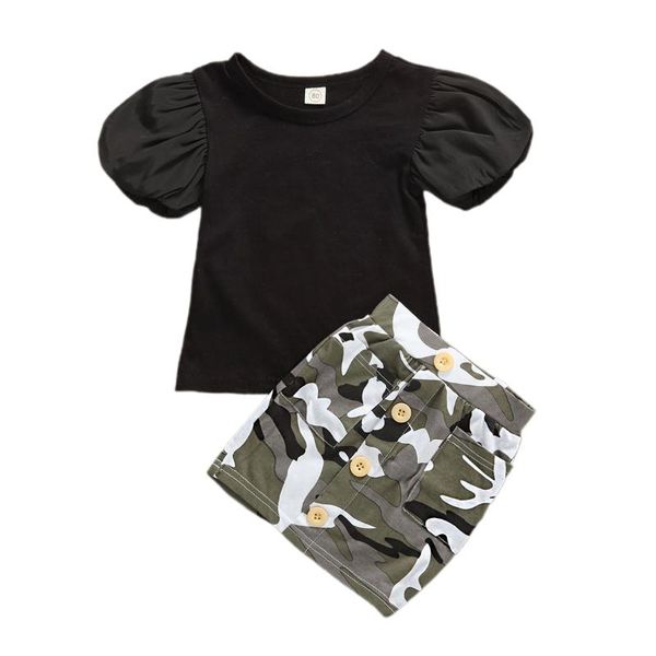 1-5y toddler baby girl clothes set summer puff sleeve t-shirt camouflage button skirt kids girls fashion outfits set, White
1-5y toddler baby girl clothes set summer puff sleeve t-shirt camouflage button skirt kids girls fashion outfits set, White
