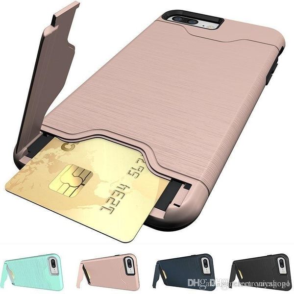shockproof brushed card pocket kickstand hybrid protective case cover for iphone 8 7 7plus iphone 6 6s plus e49
shockproof brushed card pocket kickstand hybrid protective case cover for iphone 8 7 7plus iphone 6 6s plus e49