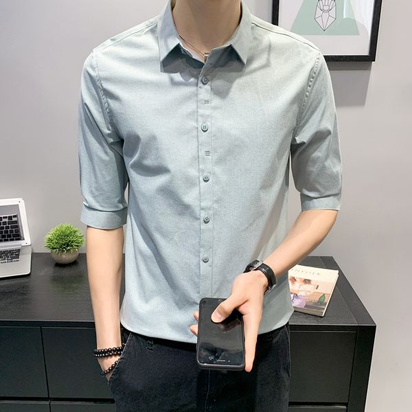summer dress shirt men's slim fashion business casual shirt men streetwear wild british style short sleeve mens -3xl, White;black
summer dress shirt men's slim fashion business casual shirt men streetwear wild british style short sleeve mens -3xl, White;black
