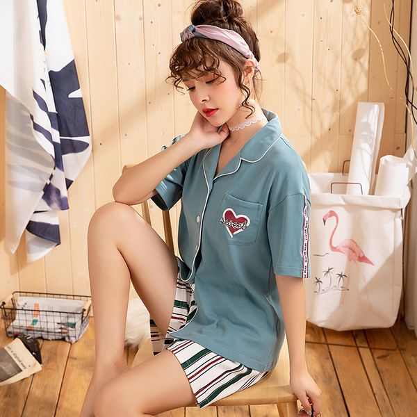 2019 spring summer women comfortable cotton pajama set girl print pyjama set short sleeve sleepwear suit women nightshirt sets, Black;red
2019 spring summer women comfortable cotton pajama set girl print pyjama set short sleeve sleepwear suit women nightshirt sets, Black;red