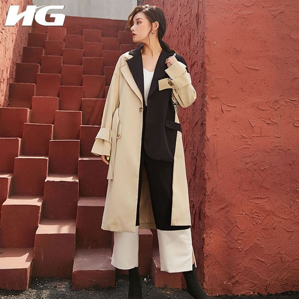 hg splice contrast color trench coat a buckle bandage leisure long coat women retro fashion autumn women clothes 2019 zyq1840, Tan;black
hg splice contrast color trench coat a buckle bandage leisure long coat women retro fashion autumn women clothes 2019 zyq1840, Tan;black