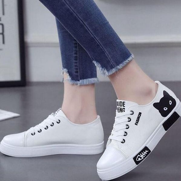 women flat cartoon canvas shoes 2020 new summer white lace up student board shoes ladies casual female sneakers, Black
women flat cartoon canvas shoes 2020 new summer white lace up student board shoes ladies casual female sneakers, Black