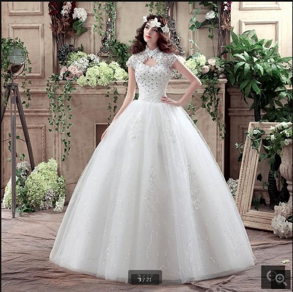 robe de mariage new white lace appliques beaded wedding dresses high neckline hollow back bride gowns selling wedding dresses
robe de mariage new white lace appliques beaded wedding dresses high neckline hollow back bride gowns selling wedding dresses