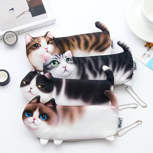 1pcs creative cat pencil case funny polyester pencil bags kawaii boy girl capacity school supplies stationery cute cosmetic bag
1pcs creative cat pencil case funny polyester pencil bags kawaii boy girl capacity school supplies stationery cute cosmetic bag