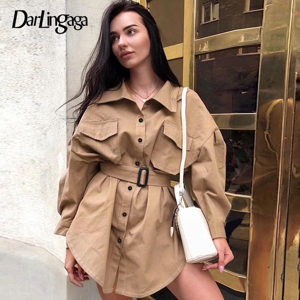 women's blouses & shirts darlingaga 2021 autumn long blouse shirt women cardigan coat retro fashion casual with belt buttons, White
women's blouses & shirts darlingaga 2021 autumn long blouse shirt women cardigan coat retro fashion casual with belt buttons, White