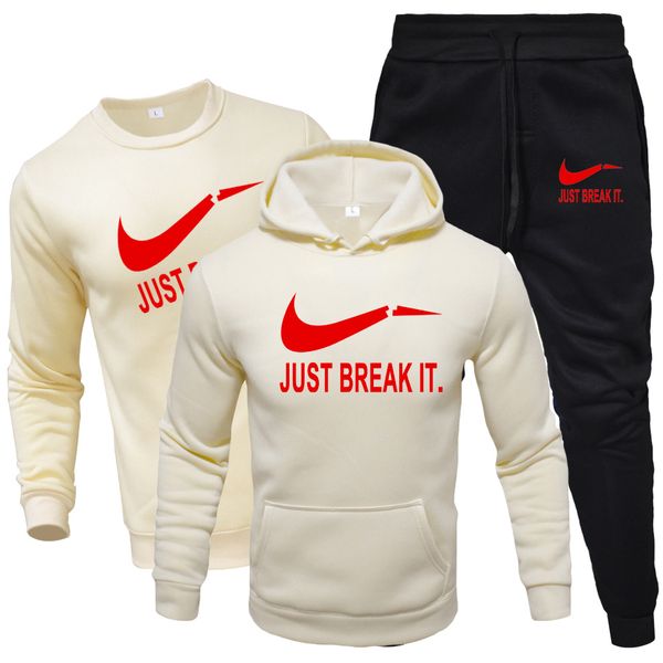 2020 tracksuit fashion hoodies for men sportswear three-piece sets of thick hooded wool + pants +t-shirt sports suit, Gray
2020 tracksuit fashion hoodies for men sportswear three-piece sets of thick hooded wool + pants +t-shirt sports suit, Gray