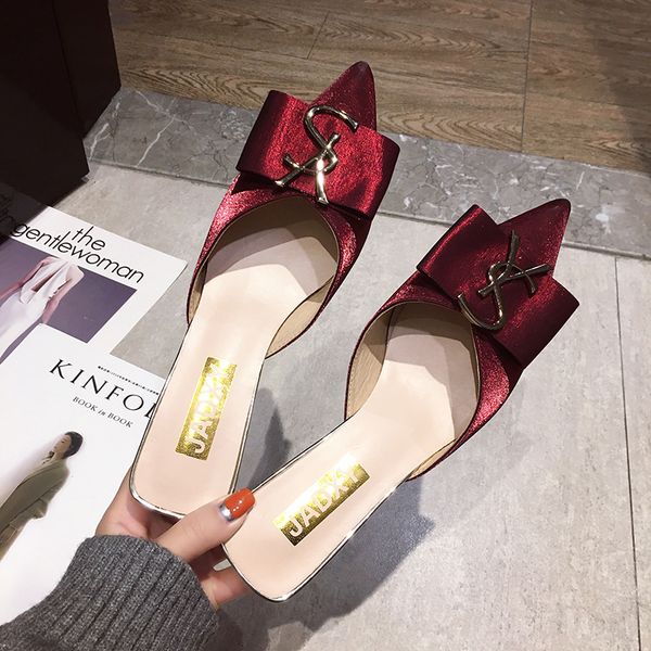 zapatos de mujer 2020 women slippers butterfly-knot spring autumn pointed toe black wine red high thin heels pantoufle femme
zapatos de mujer 2020 women slippers butterfly-knot spring autumn pointed toe black wine red high thin heels pantoufle femme