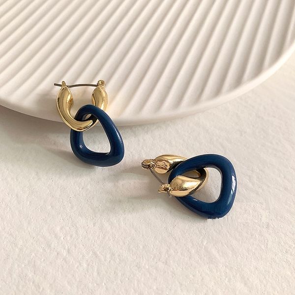aomu two wear style korean metal gold enamel vintage triangle cross geometric drop earrings gift for women girl dangle jewelry, Silver
aomu two wear style korean metal gold enamel vintage triangle cross geometric drop earrings gift for women girl dangle jewelry, Silver