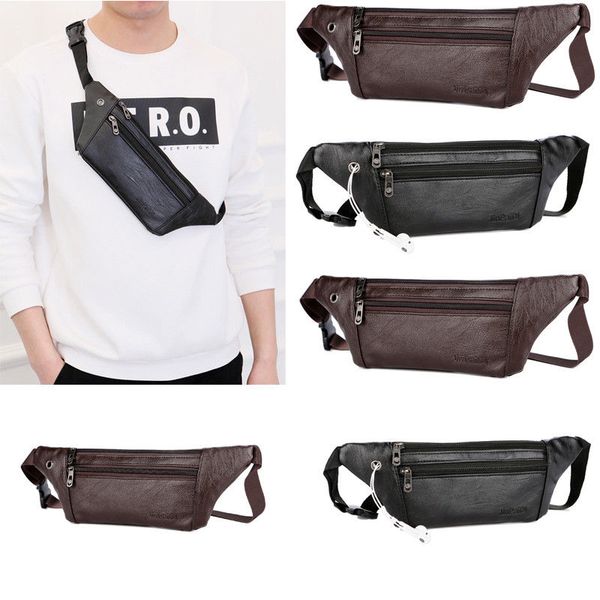2019 men's pu leather fanny pack zipper up thin travel hiking cross body messenger waist bag sling chest belt bag fashion
2019 men's pu leather fanny pack zipper up thin travel hiking cross body messenger waist bag sling chest belt bag fashion