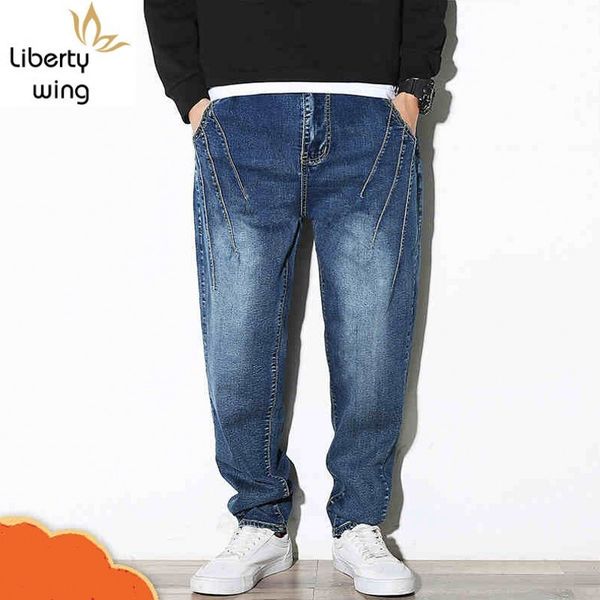 new winter mens jean fashion solid korean mid waist denim male casual loose fit harem pants plus size -7xl, Blue
new winter mens jean fashion solid korean mid waist denim male casual loose fit harem pants plus size -7xl, Blue