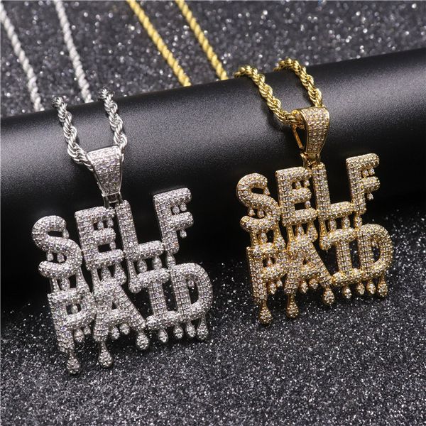 iced out letters self paid necklace bling paved cubic zircon pendant charms copper men's hip hop jewelry gifts, Silver
iced out letters self paid necklace bling paved cubic zircon pendant charms copper men's hip hop jewelry gifts, Silver