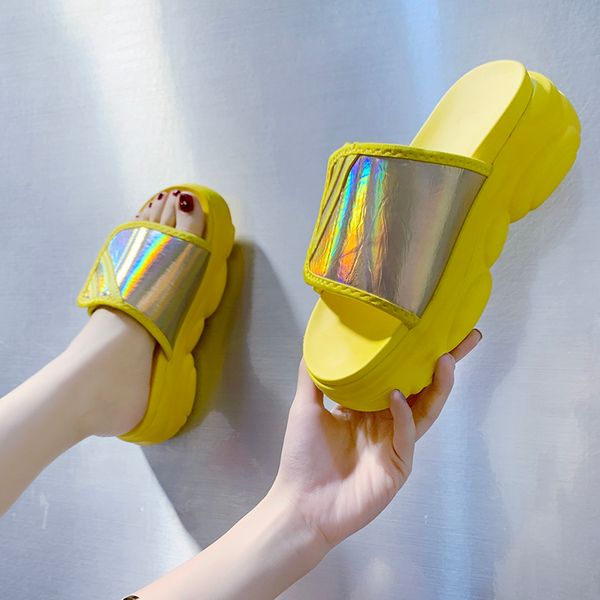 slippers fashion laser open toe woman wedge thick bottom casual footwear slides drop women chunky platform sandals, Black
slippers fashion laser open toe woman wedge thick bottom casual footwear slides drop women chunky platform sandals, Black