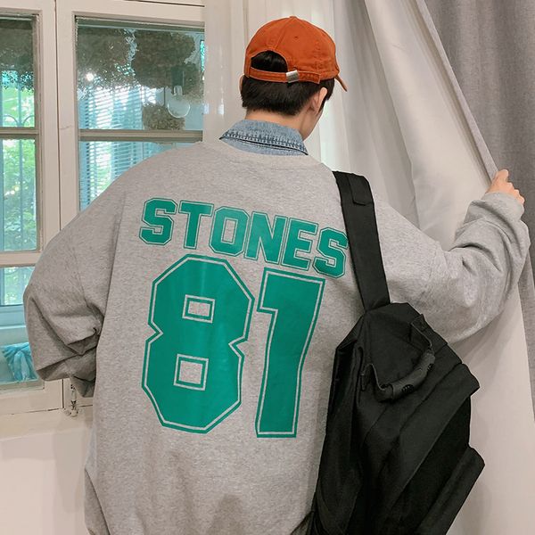2019 autumn and winter models new hong style tide men oversize loose pullover long-sleeved sweatshirt jacket black / gray m-3xl
2019 autumn and winter models new hong style tide men oversize loose pullover long-sleeved sweatshirt jacket black / gray m-3xl