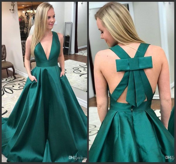 dark green prom dresses 2019 deep v neckline simple long formal evening gowns cocktail party ball dress red carpet gown, Black
dark green prom dresses 2019 deep v neckline simple long formal evening gowns cocktail party ball dress red carpet gown, Black