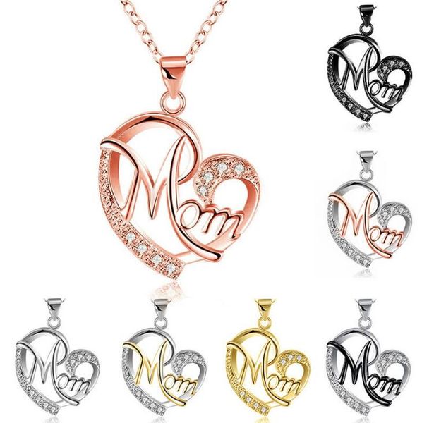 european and american women's necklace mom color separation heart-shaped diamonds bursting necklace wy932, Silver
european and american women's necklace mom color separation heart-shaped diamonds bursting necklace wy932, Silver