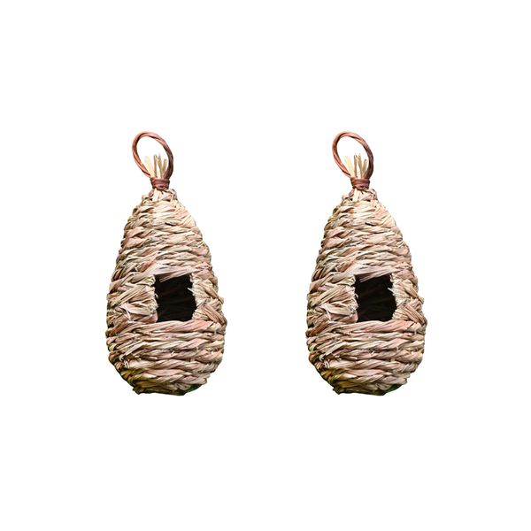 2pcs handwoven straw bird nest cage, hatching breeding cave house for parrot, canary or cockatiel or other birds
2pcs handwoven straw bird nest cage, hatching breeding cave house for parrot, canary or cockatiel or other birds