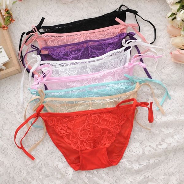 100pcs/lot womens underwear low waist lingerie underwear side tie bowknot thong cotton sheer floral lace patchwork panties, Black;pink
100pcs/lot womens underwear low waist lingerie underwear side tie bowknot thong cotton sheer floral lace patchwork panties, Black;pink