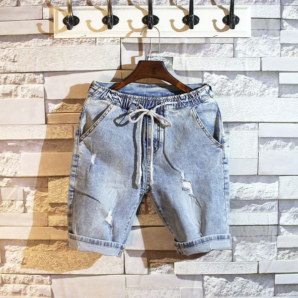 men's jeans summer men denim shorts hole ripped homme short cotton trousers classic japanese casual beachwear, Blue
men's jeans summer men denim shorts hole ripped homme short cotton trousers classic japanese casual beachwear, Blue